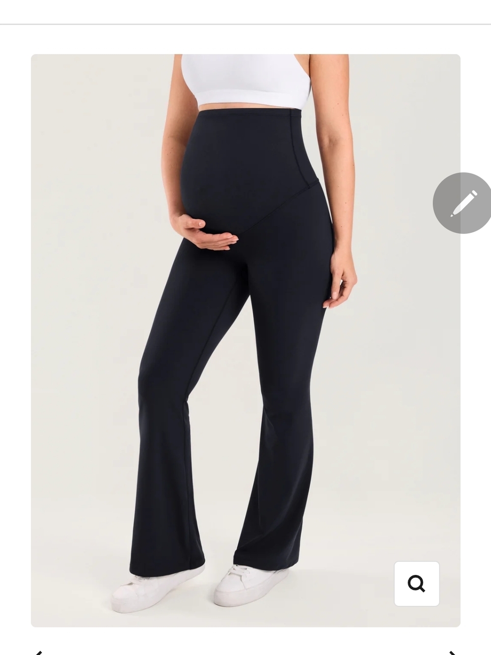 EMXEE Maternity High-Waist Flare Pants Black Everyday Transitional Leggings
